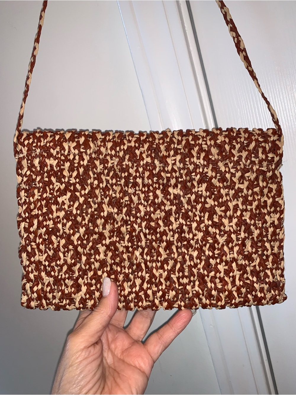 Soa Aiko 100% natural high-quality braided raffia crossbody excellent condition - Picture 3 of 8